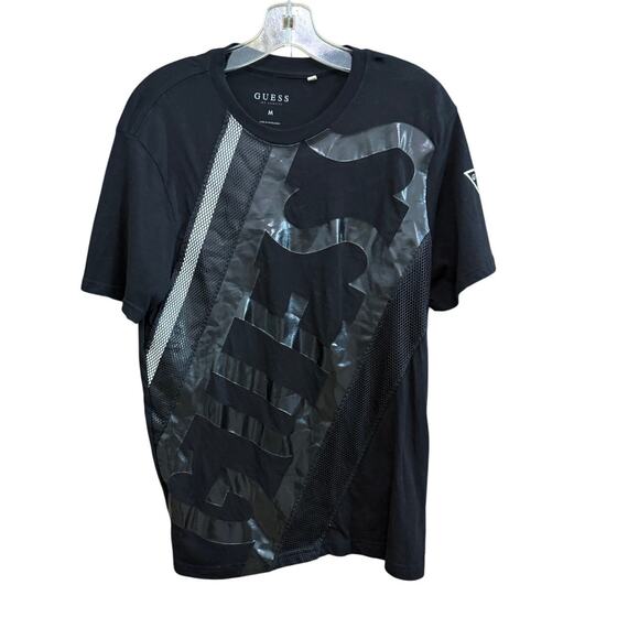 Guess Mens Logo Shirt Tee Size Medium Streetwear Casual Logo Spellout - Picture 1 of 3